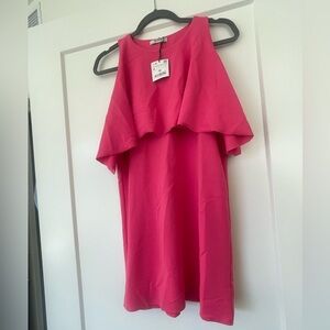 Zara Vibrant Pink Layered Blouse
